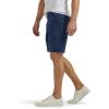 imageLee Mens Extreme Motion Regular Fit Synthetic Flat Front ShortRivet Navy