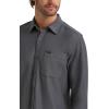 imageLee Mens X Knit Long Sleeve AllPurpose 1 Pocket ShirtPainters Gray