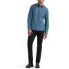 imageLee Mens X Knit Long Sleeve AllPurpose 1 Pocket ShirtVintage Blue