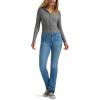 imageLee Womens Legendary Mid Rise Straight Leg JeanFrost Over  Plaid Fleece Lined