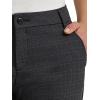 imageLee Womens Wrinkle Free Relaxed Fit Straight Leg PantBlackStatic Gray Plaid