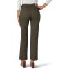 imageLee Womens Wrinkle Free Relaxed Fit Straight Leg PantFrontier Olive