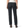 imageLee Womens Wrinkle Free Relaxed Fit Straight Leg PantUnionall BlackGray Houndstooth