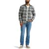 imageLee mens All Purpose Classic Fit Long Sleeve ShirtGreen Drizzle Plaid