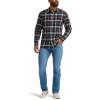 imageLee mens All Purpose Classic Fit Long Sleeve ShirtNavy Sage Plaid