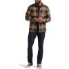 imageLee mens All Purpose Classic Fit Long Sleeve ShirtRivet Navy Squash Plaid