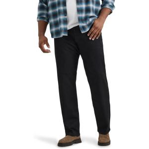 imageLee Mens Big ampamp Tall Extreme Motion Relaxed Straight JeanBlack