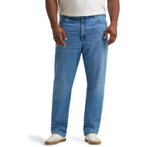 imageLee Mens Big ampamp Tall Legendary Relaxed Straight JeanCoast  Gray Fleece Lined