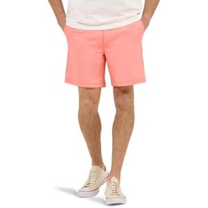 imageLee Mens Extreme Motion 7quot Flat Front ShortBright Papaya