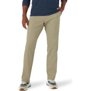imageLee Mens Extreme Motion Flat Front Relaxed Taper PantKhaki