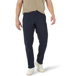 imageLee Mens Extreme Motion Flat Front Relaxed Taper PantNavy
