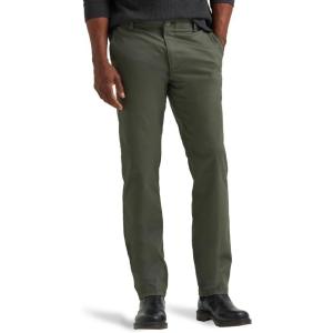 imageLee Mens Extreme Motion Flat Front Slim Straight PantOlive Gray