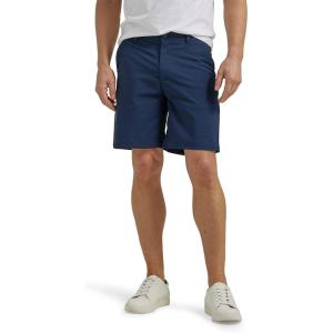 imageLee Mens Extreme Motion Regular Fit Synthetic Flat Front ShortRivet Navy