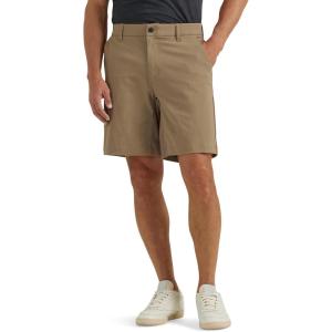 imageLee Mens Extreme Motion Regular Fit Synthetic Flat Front ShortTawny Brown