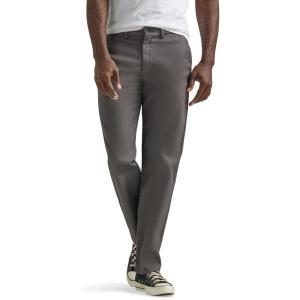 imageLee Mens Flat Front Relaxed Straight PantCharcoal