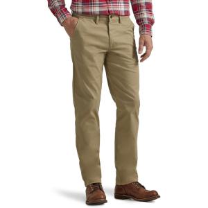 imageLee Mens Flat Front Slim Straight PantKhaki
