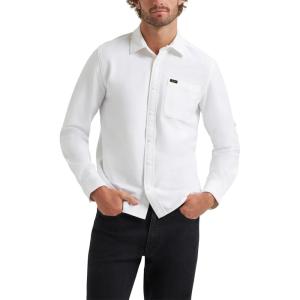 imageLee Mens X Knit Long Sleeve AllPurpose 1 Pocket ShirtBright White