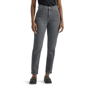 imageLee Womens Legendary High Rise Mom JeanWashed Black