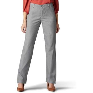 imageLee Womens Wrinkle Free Relaxed Fit Straight Leg PantAsh Heather