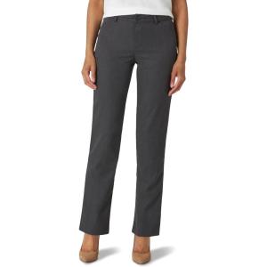 imageLee Womens Wrinkle Free Relaxed Fit Straight Leg PantCharcoal Heather