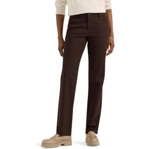 imageLee Womens Wrinkle Free Relaxed Fit Straight Leg PantEspresso