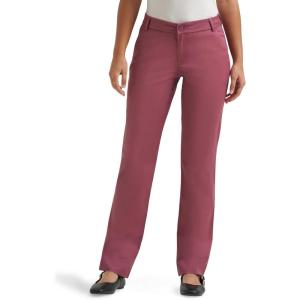 imageLee Womens Wrinkle Free Relaxed Fit Straight Leg PantPlumeria