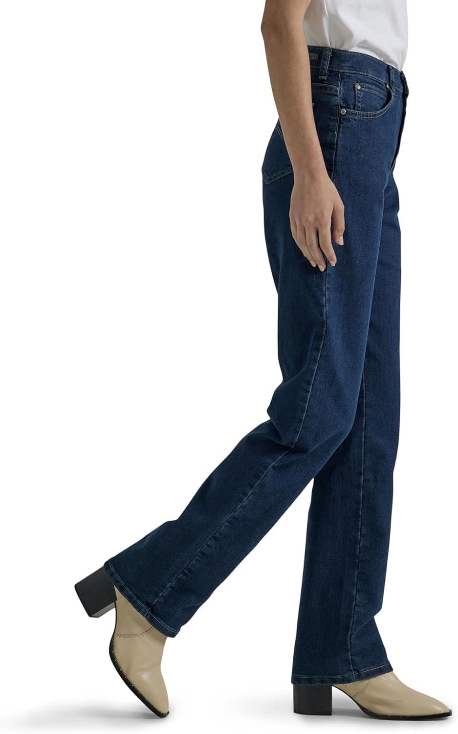 imageLEE Womens Relaxed Fit StraightLeg JeanPremium Dark