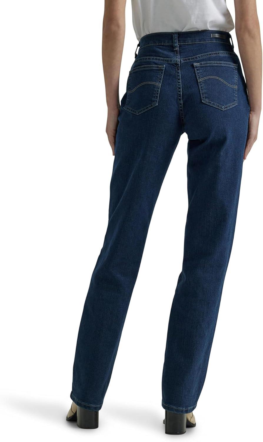 imageLEE Womens Relaxed Fit StraightLeg JeanPremium Dark
