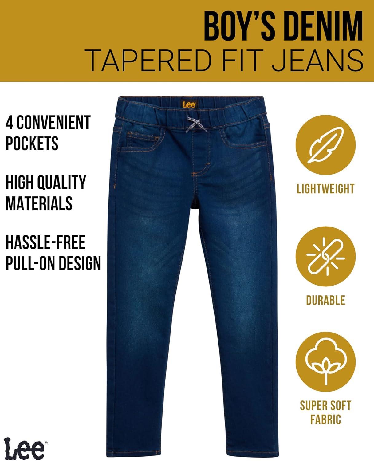 imageLee Boys Jeggings  Pull On Super Stretch Denim Skinny Jeans for Boys 420Iron Wash