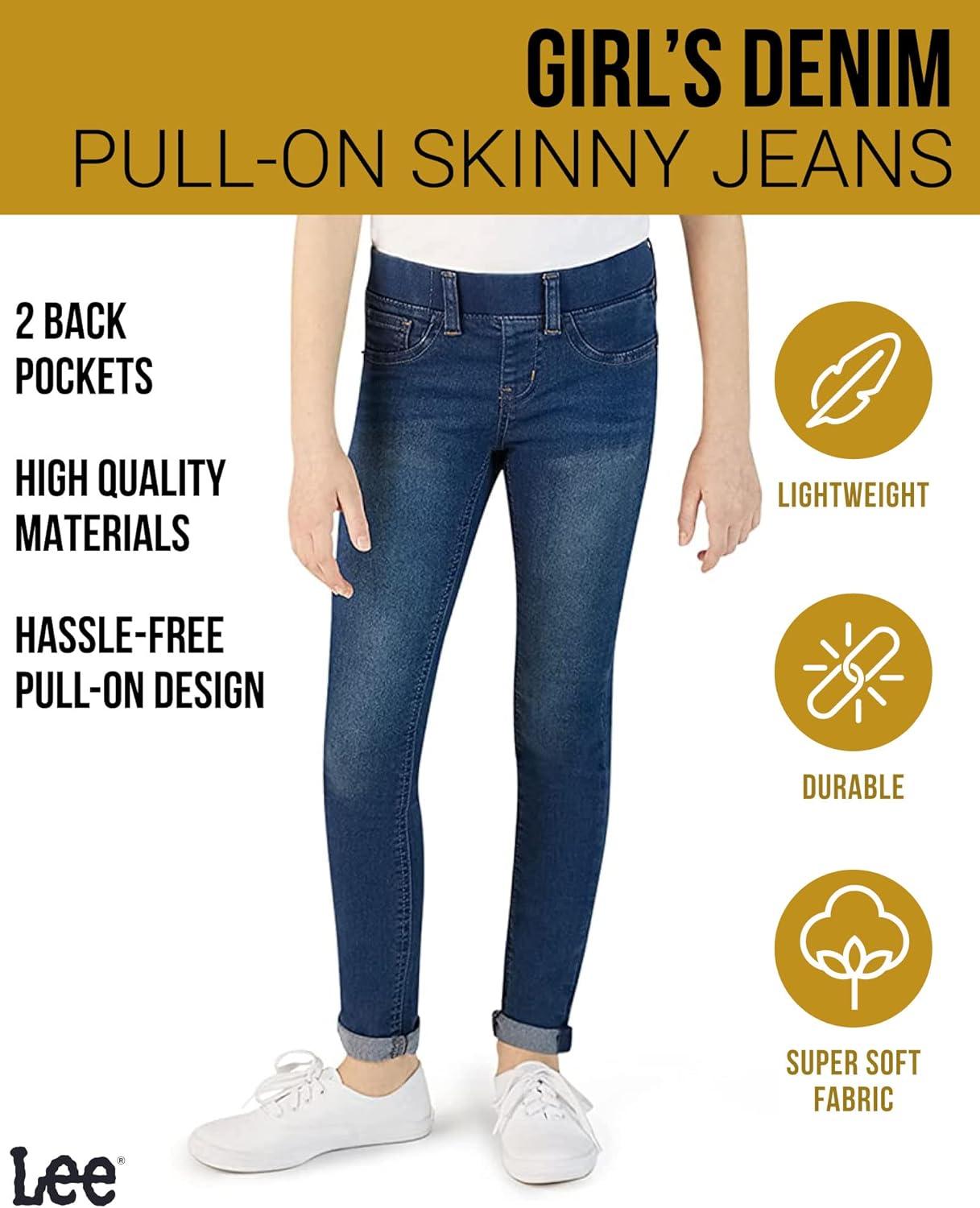 imageLee Girls Jeggings  Pull On Super Stretch Denim Skinny Jeans for Girls 46XBright Blue