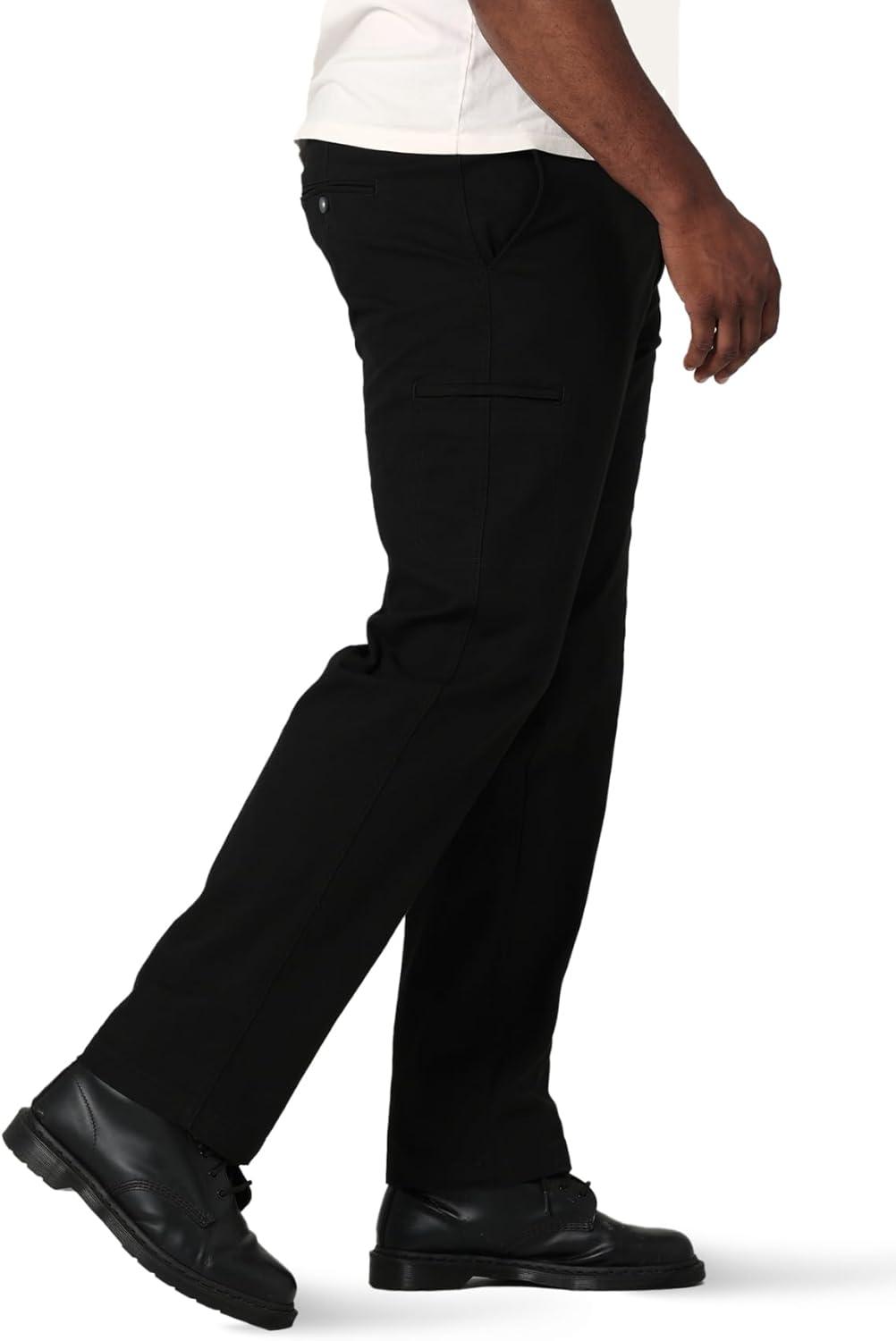 imageLee Mens Big ampamp Tall Extreme Motion Canvas Cargo PantBlack