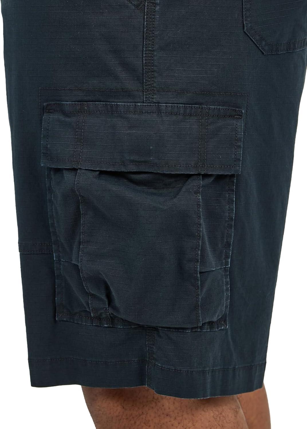 imageLee Mens Big ampamp Tall Extreme Motion Carolina Cargo ShortBlack Ripstop