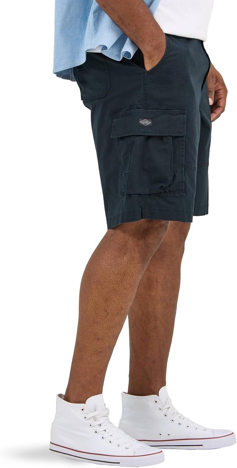 imageLee Mens Big ampamp Tall Extreme Motion Carolina Cargo ShortBlack Ripstop