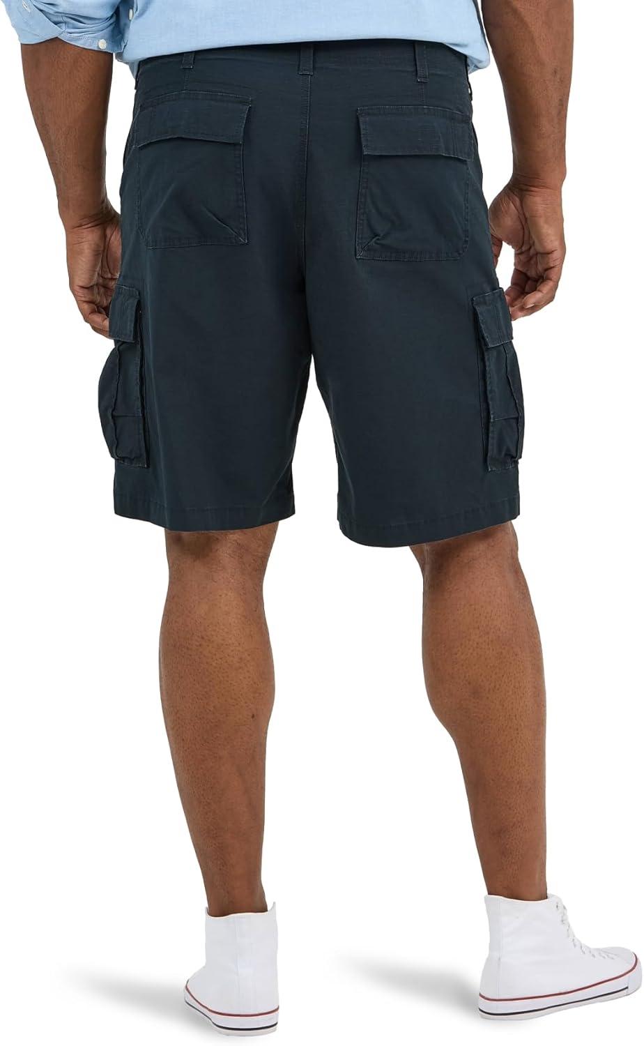 imageLee Mens Big ampamp Tall Extreme Motion Carolina Cargo ShortBlack Ripstop