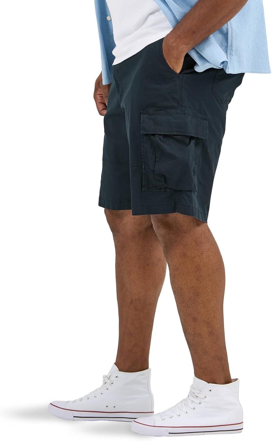 imageLee Mens Big ampamp Tall Extreme Motion Carolina Cargo ShortBlack Ripstop