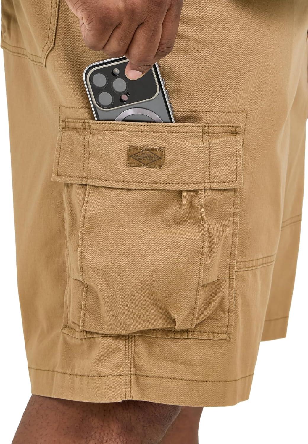 imageLee Mens Big ampamp Tall Extreme Motion Carolina Cargo ShortBourbon