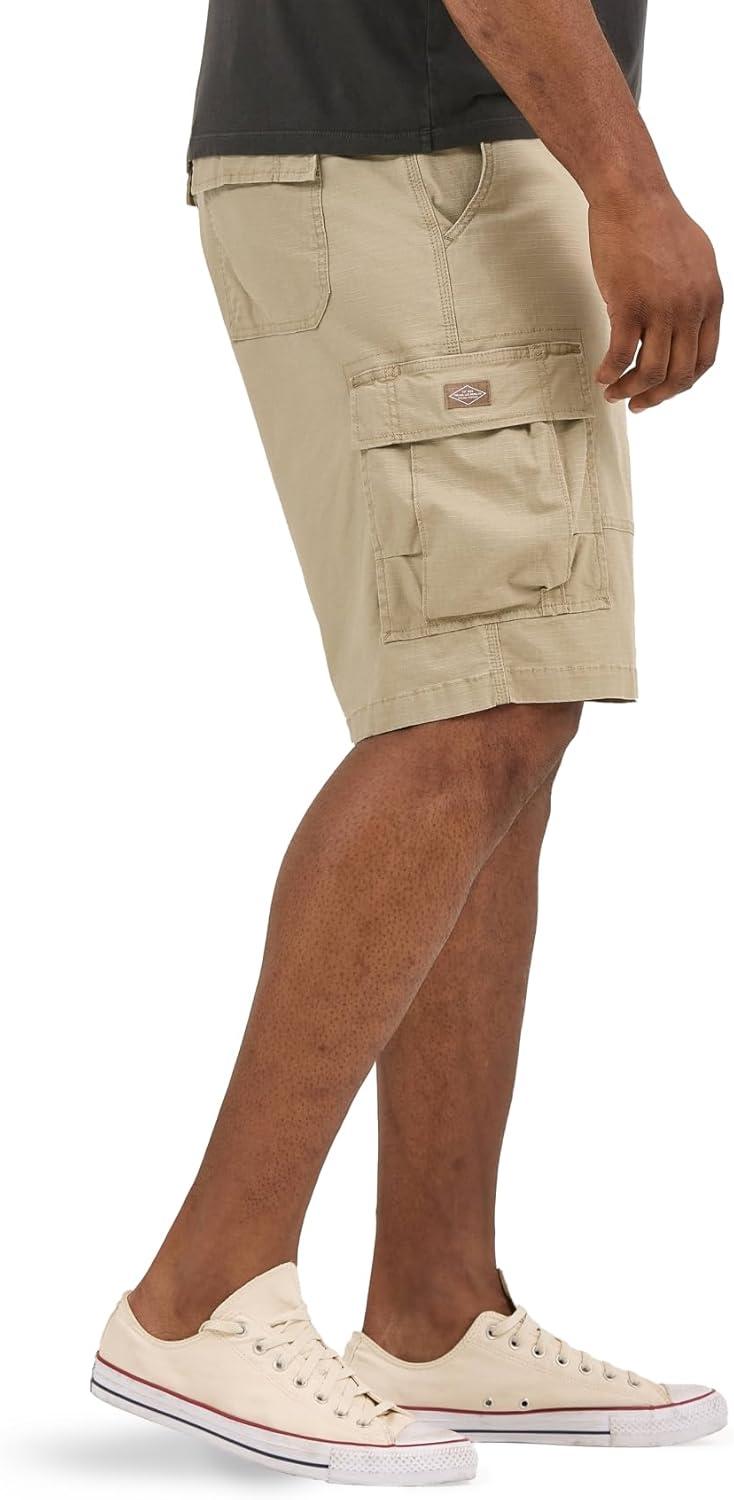 imageLee Mens Big ampamp Tall Extreme Motion Carolina Cargo ShortKansas City Khaki Ripstop