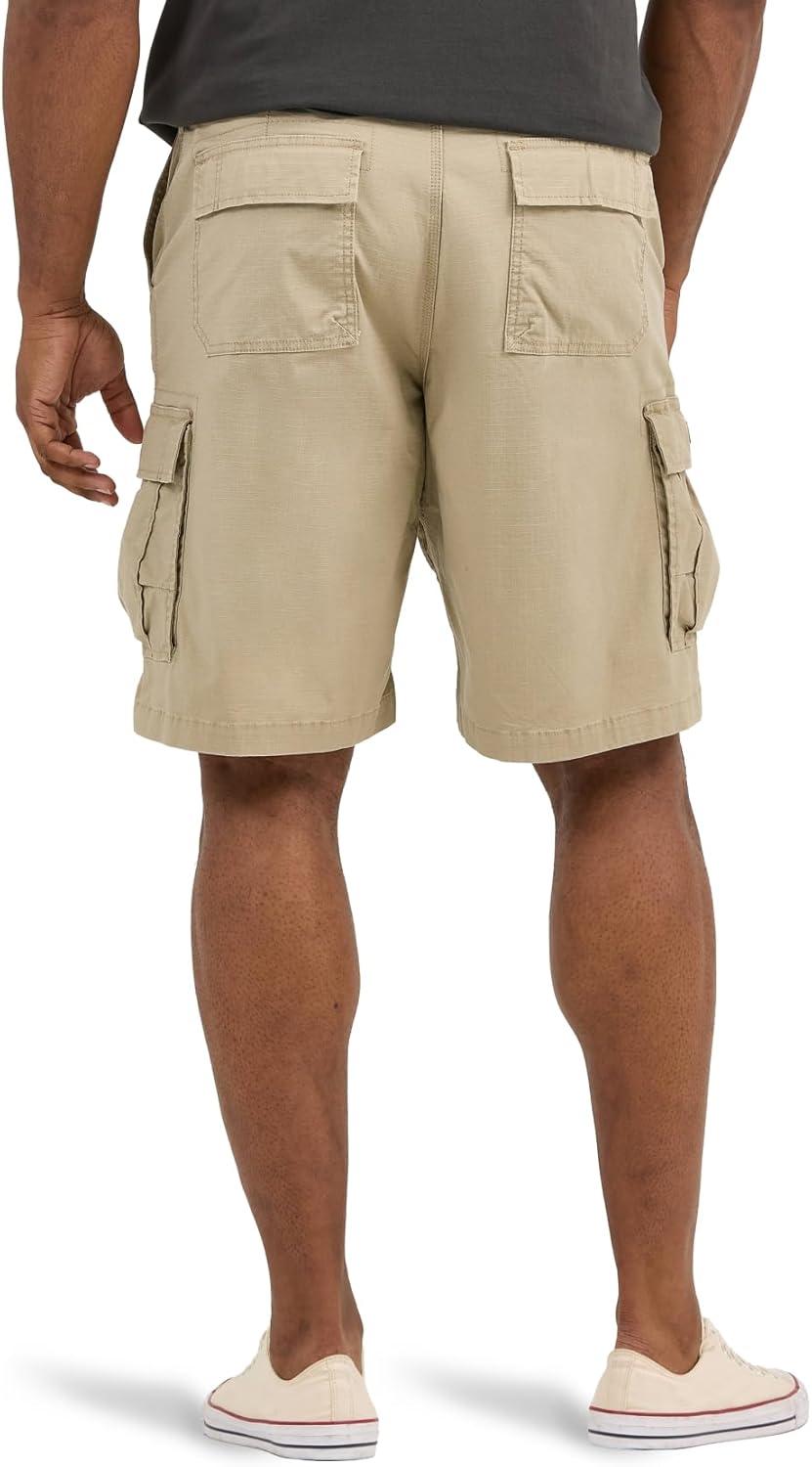 imageLee Mens Big ampamp Tall Extreme Motion Carolina Cargo ShortKansas City Khaki Ripstop