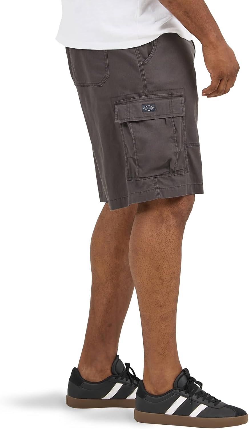 imageLee Mens Big ampamp Tall Extreme Motion Carolina Cargo ShortMortar Gray