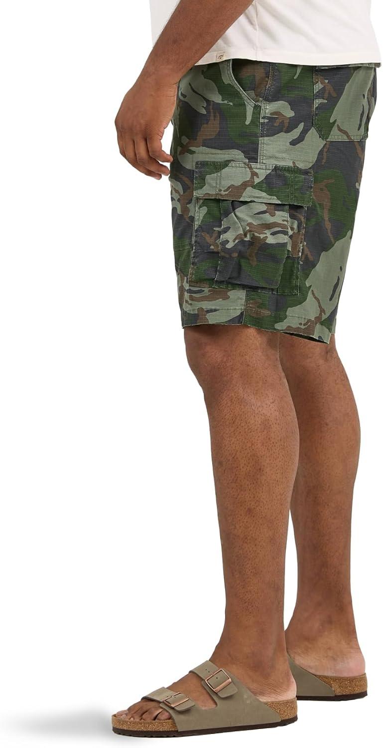 imageLee Mens Big ampamp Tall Extreme Motion Carolina Cargo ShortOlive Macon Camo Ripstop