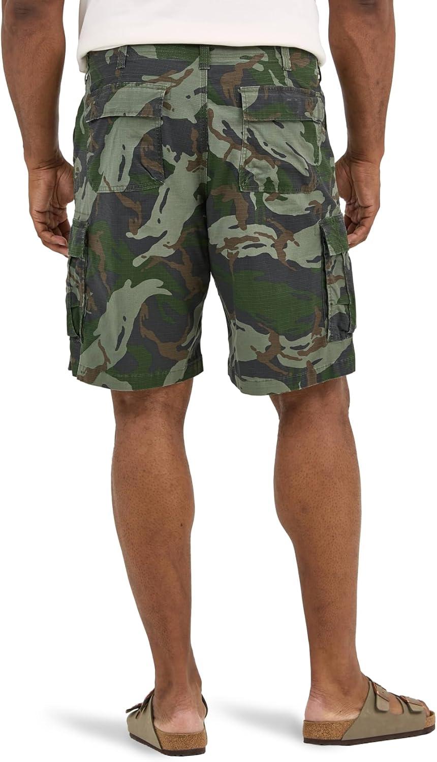 imageLee Mens Big ampamp Tall Extreme Motion Carolina Cargo ShortOlive Macon Camo Ripstop