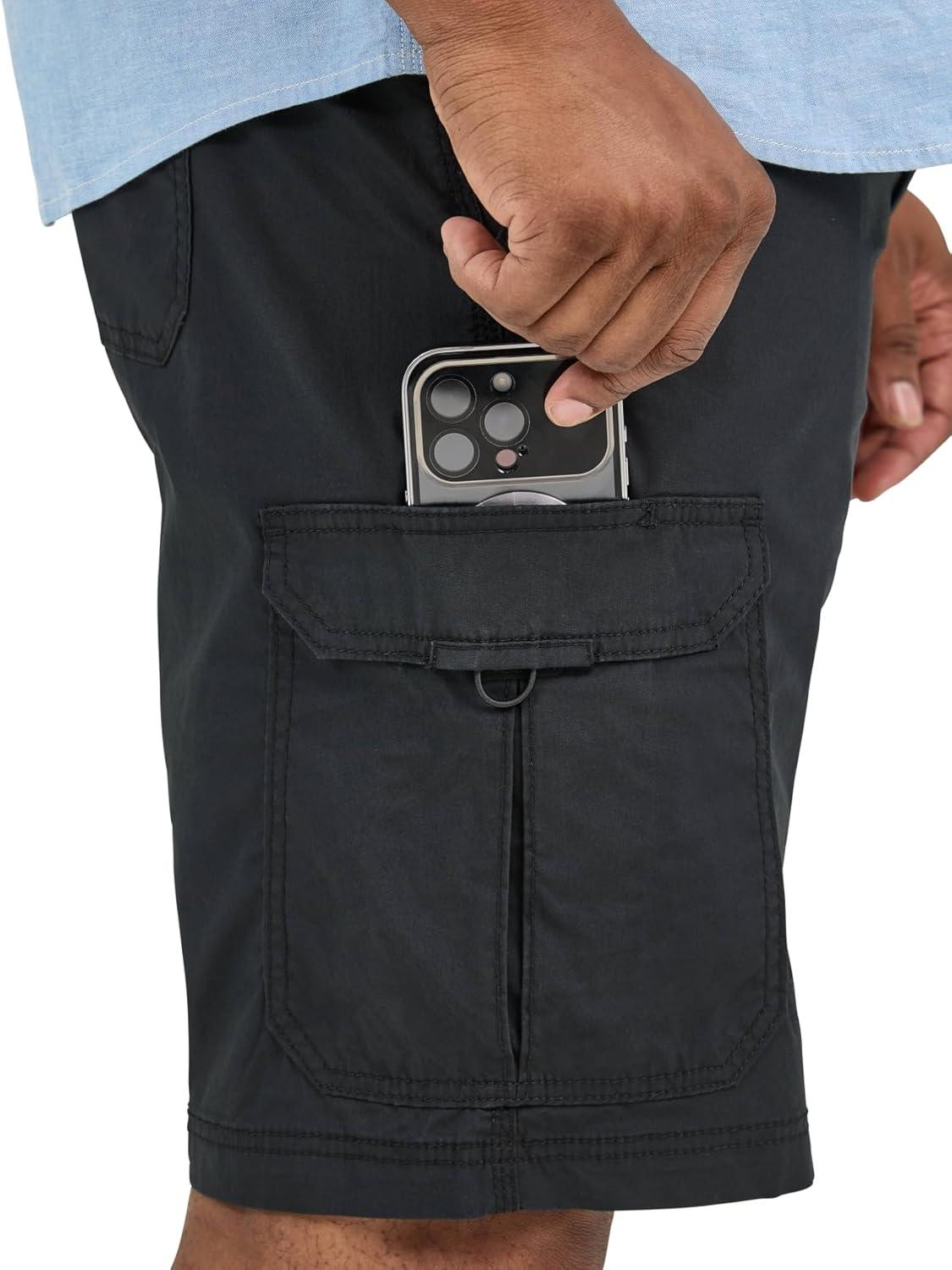 imageLee Mens Big ampamp Tall Extreme Motion Crossroad Cargo ShortBlack