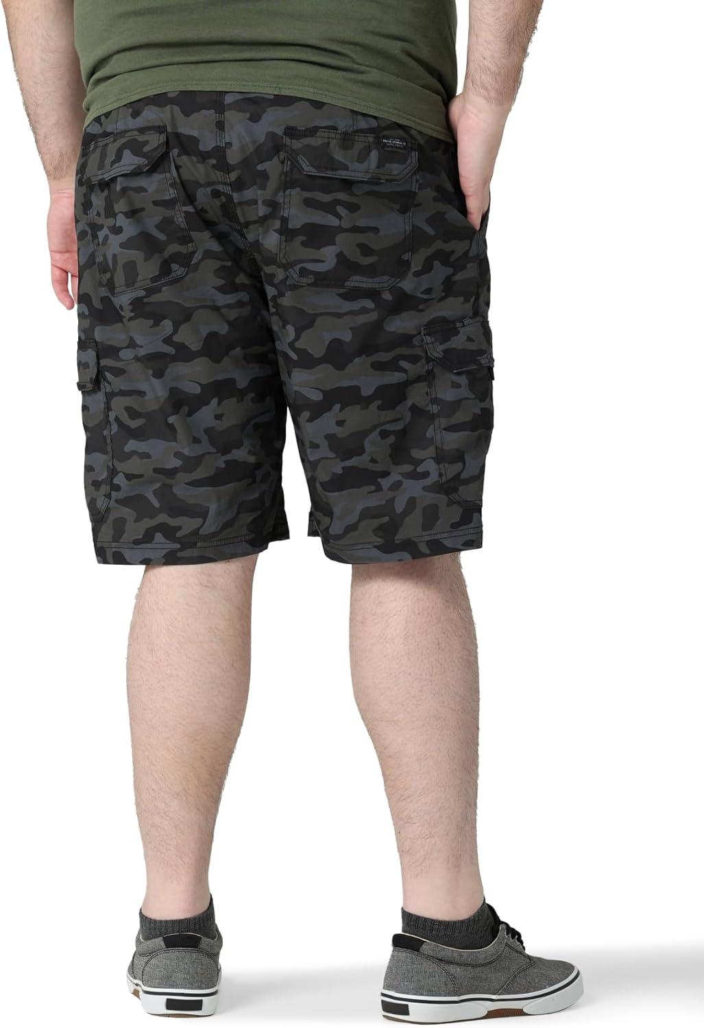 imageLee Mens Big ampamp Tall Extreme Motion Crossroad Cargo ShortBlack Camo
