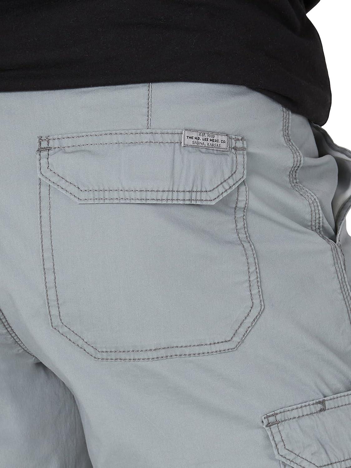 imageLee Mens Big ampamp Tall Extreme Motion Crossroad Cargo ShortStorm Gray