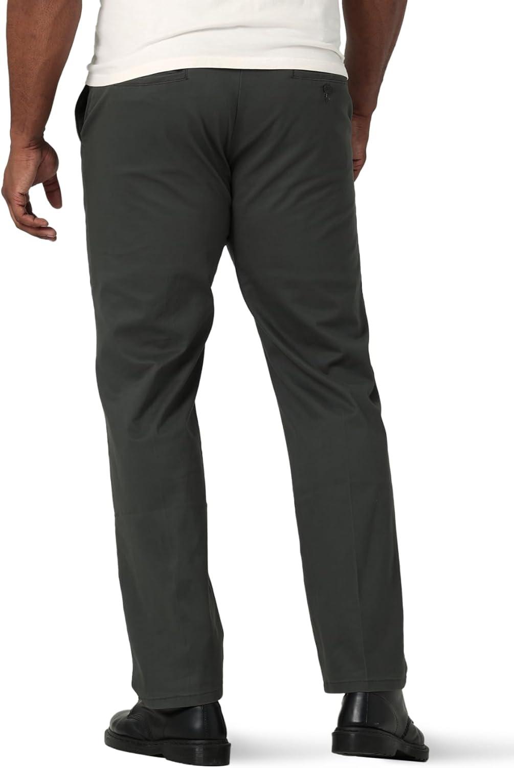imageLee Mens Big ampamp Tall Extreme Motion Flat Front Regular Straight PantCharcoal
