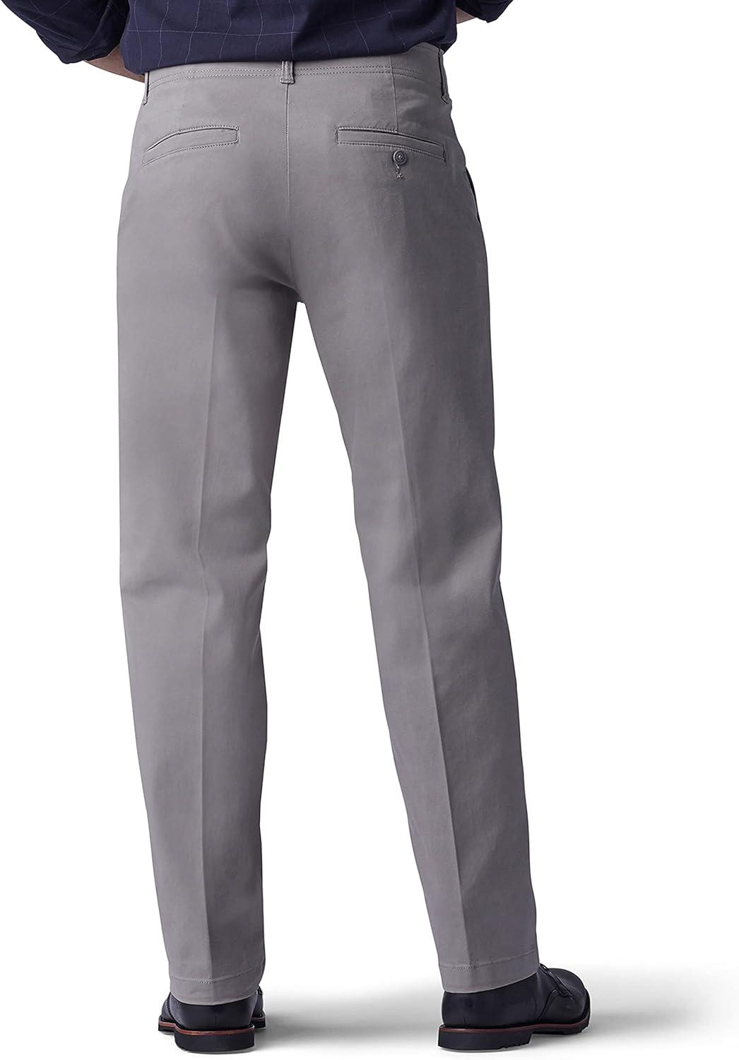 imageLee Mens Big ampamp Tall Extreme Motion Flat Front Regular Straight PantIron
