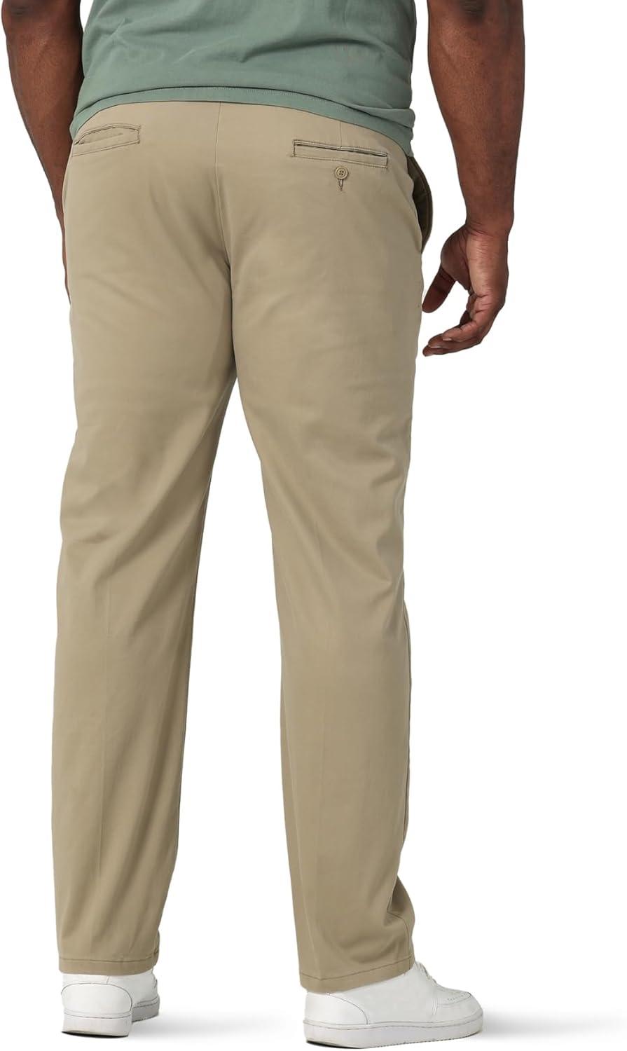 imageLee Mens Big ampamp Tall Extreme Motion Flat Front Regular Straight PantOriginal Khaki