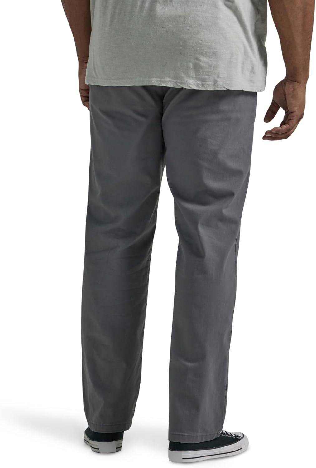imageLee Mens Big ampamp Tall Extreme Motion Flat Front Regular Straight PantPainter Gray