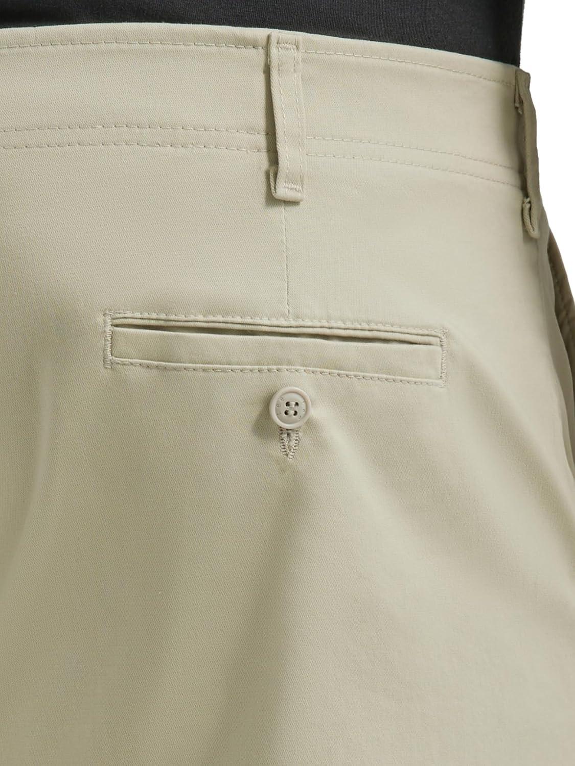 imageLee Mens Big ampamp Tall Extreme Motion Flat Front Regular Straight PantStone
