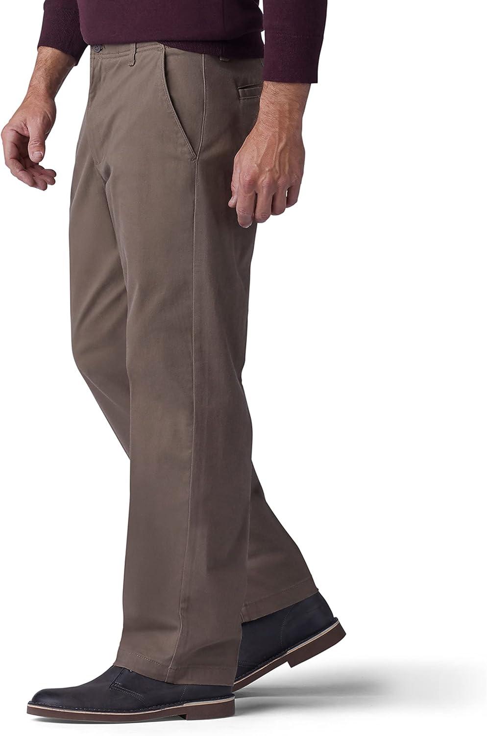 imageLee Mens Big ampamp Tall Extreme Motion Flat Front Regular Straight PantWoodspice